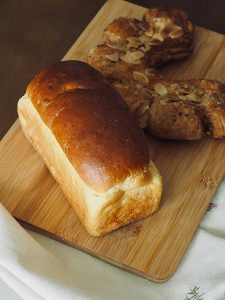 Pane Fresco Pasticceria Cotto Forno Colazione — Foto Stock