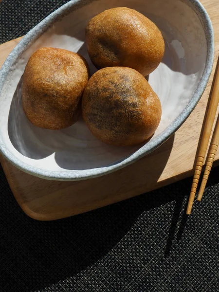 Makanan Asia Donat Beras Ketan Memasak — Stok Foto