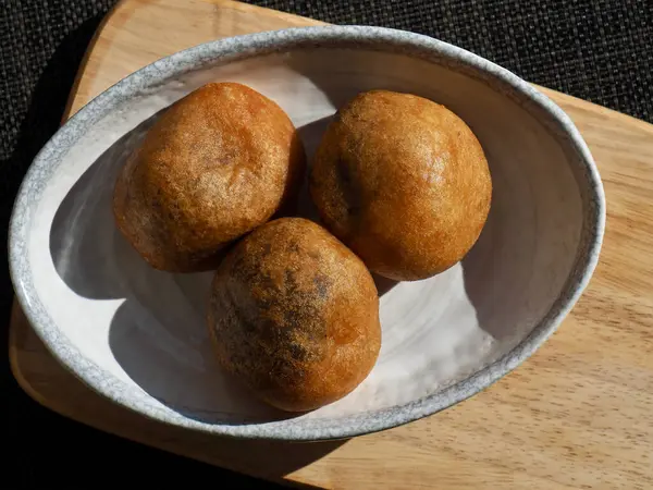 Aziatisch Voedsel Kleverige Rijst Donuts Koken — Stockfoto