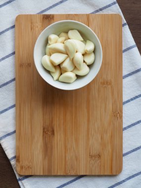 Taze organik sebze, sarımsak, gıda malzemesi.