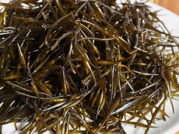 Algas Marinas Frescas Sargassum Fusiforme Ingredientes Alimentarios — Foto de Stock