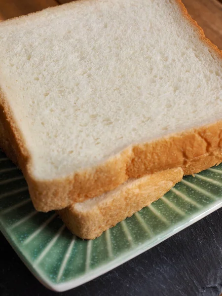 Forma Cuadrada Pan Fondo Comida Desayuno — Foto de Stock