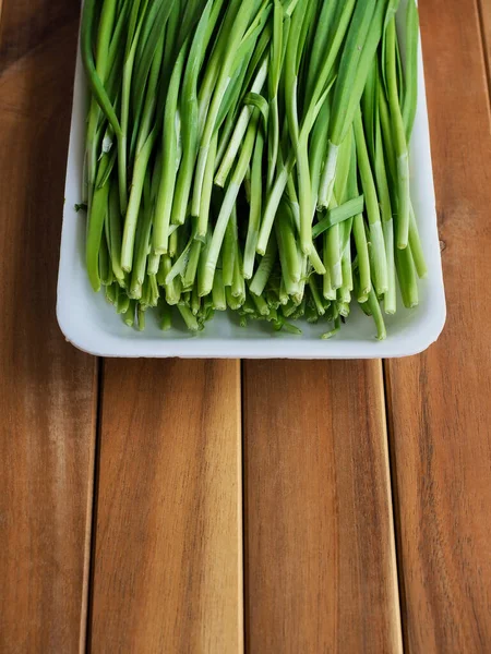 Fresh Organic Leafy Vegetables Chives — Stock Photo, Image