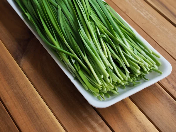 Fresh Organic Leafy Vegetables Chives — Stock Photo, Image