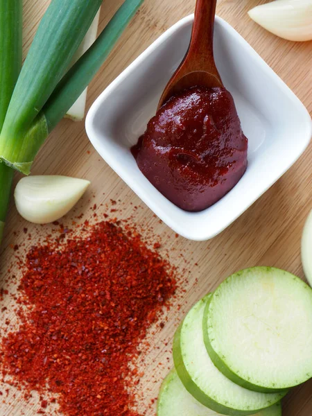 Geleneksel Kore Sosu Gochujang Sebze — Stok fotoğraf