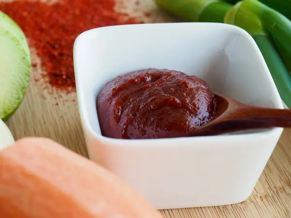 Koreaanse Traditionele Saus Gochujang Groenten — Stockfoto