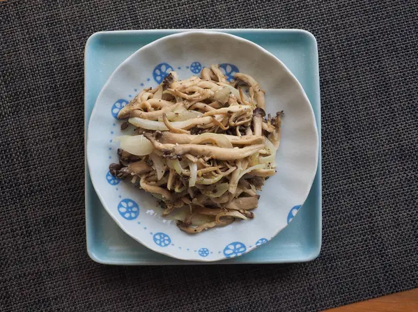 Nourriture Frite Aux Champignons Légumes Aux Huîtres — Photo