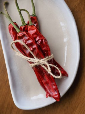 Kurutulmuş kırmızı biber, yemek, yemek malzemeleri.