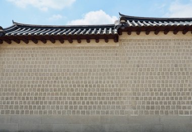 Kore geleneksel taş duvarı, arka plan