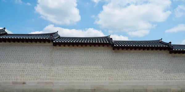 Parede Pedra Tradicional Coreana Fundo — Fotografia de Stock