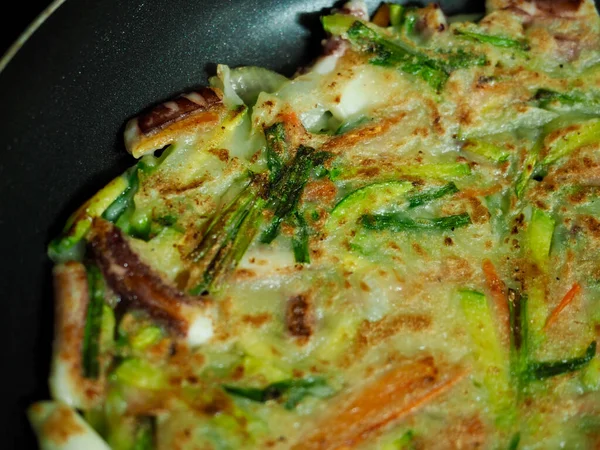 Koreaanse Traditionele Voedsel Groente Pannenkoek Pajeon — Stockfoto