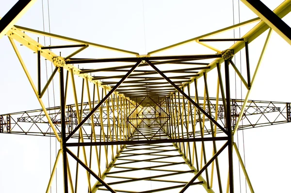 Pylône Électrique Dans Ciel Bleu — Photo