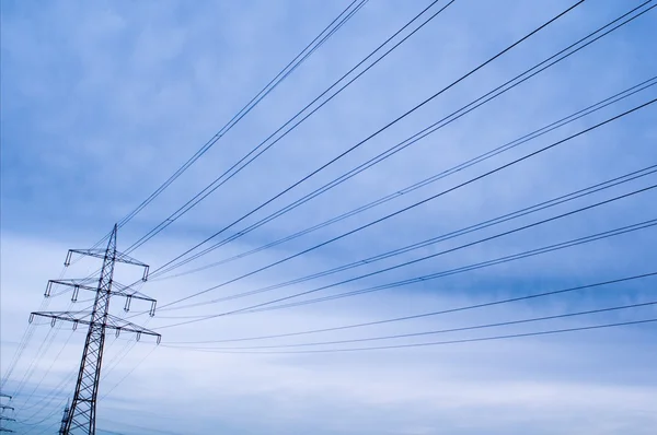 Power Pole Made Steel Power Lines Stock Photo