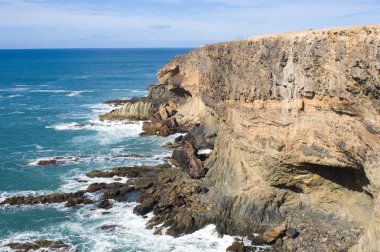 Fuerteventura güneyinde kaba kıyısında
