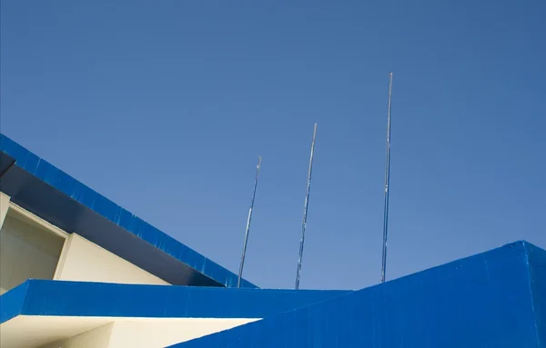 Roof with antennas — Stock Photo, Image