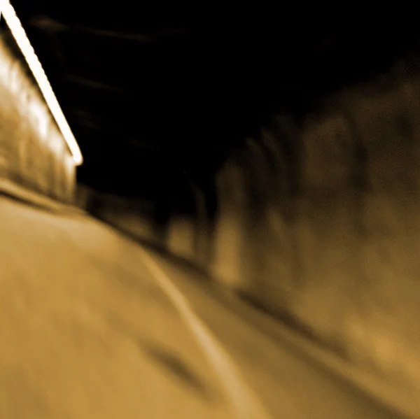 Підземний Покинутий Тунель Неоновим Освітленням — стокове фото
