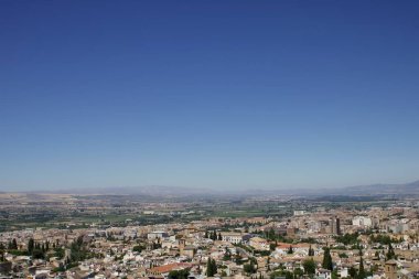 Endülüs şehri Granada 'nın (İspanya) şehir manzarası)