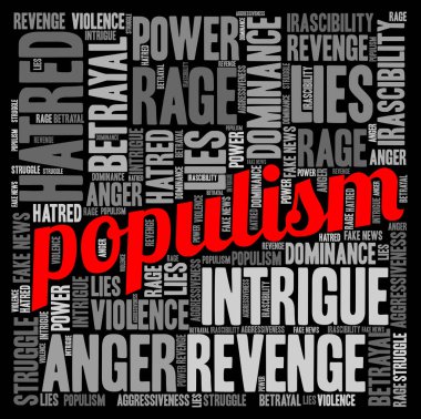 kelime bulut: popülizm ve sonuçları