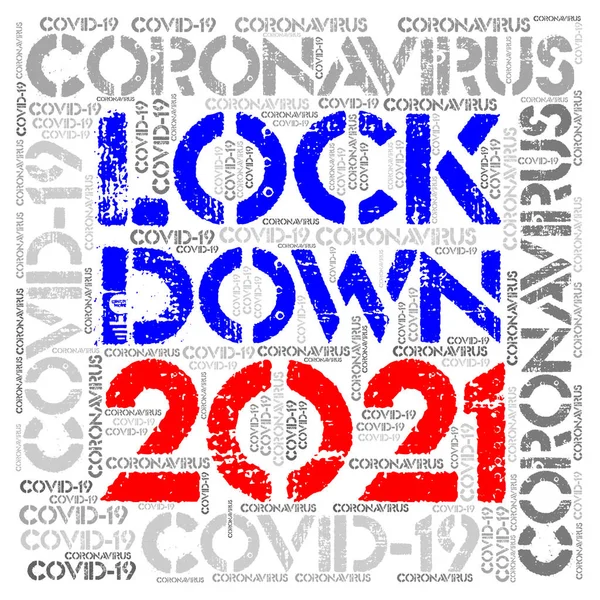 Graphic Lockdown 2021 Due Coronavirus — Stock Photo, Image