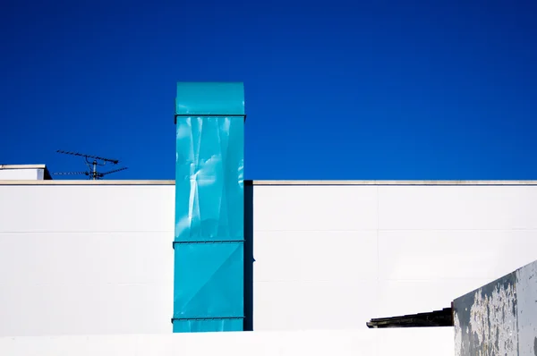 Modern chimney on roof — Stock Photo, Image