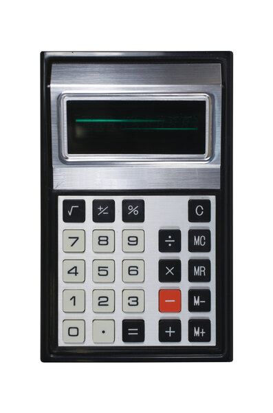 Isolated gray calculator