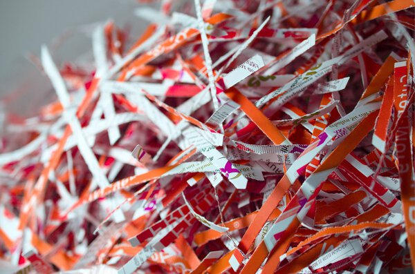 Shredded color paper