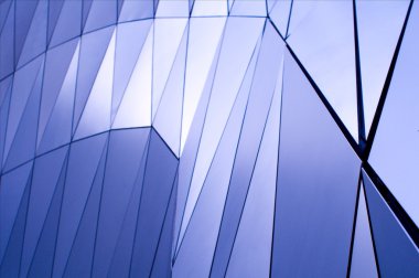 Blue metallic tiles