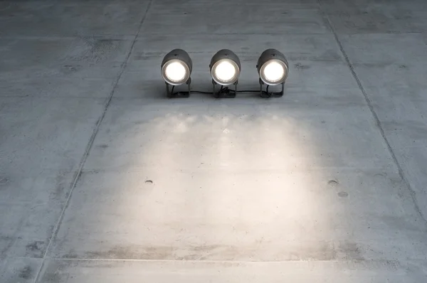 Concrete surface with lamps — Zdjęcie stockowe