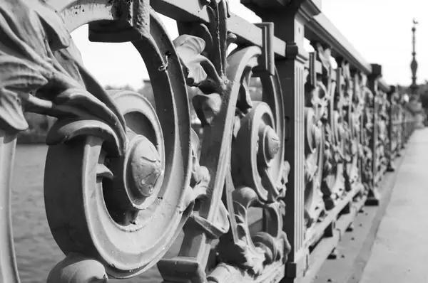 Old beautiful metal fence — Stock Photo, Image