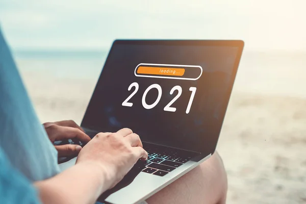 Tahun Baru 2021 Akan Datang Kreatif Menginspirasi Ide Latar Belakang — Stok Foto