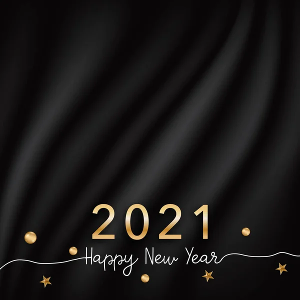 Happy New 2021 Year Minimalist Creative Design Template Cover Business — Stock Vector