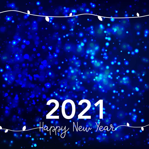 Happy New 2021 Year Minimalist Creative Design Template Cover Business — Stock Vector