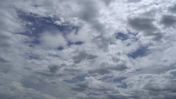 Video Zamanı Hızlandırılmış Beyaz Bulut Mavi Gökyüzü Arkaplan Film Klipinde — Stok video