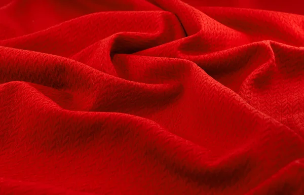 Шматок Червоної Тканини Текстура Тканини Фону Дизайнерських Творів Мистецтва Красивий — стокове фото