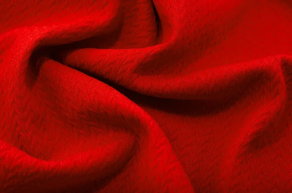 Kawałek Czerwonej Tkaniny Faktura Tkaniny Tło Projekty Dzieł Sztuki Piękny — Zdjęcie stockowe
