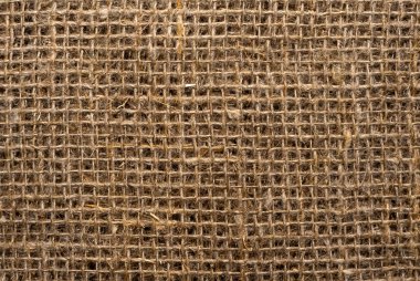 Kumaş. Çuval bezi kumaşının dokusu çok yakın. Paketleme malzemesi. Burlap Hessian Sacking 'in Arkaplanı