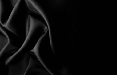 Sanat eserlerinin arka planı ve dekorasyonu için kumaşın koyu kumaş dokusunun bir parçası, güzel buruşmuş ipek ya da keten deseni. Buruşuk bir kumaş parçası.