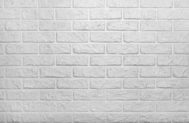 Tuğla duvar Beyaz tuğlalı arka plan. - Brick. Beyaz karoların deseni