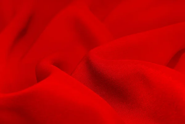 Stoff Material Hintergrund Aus Rotem Stoff Mit Ochsen Zerknittertes Gewebe — Stockfoto