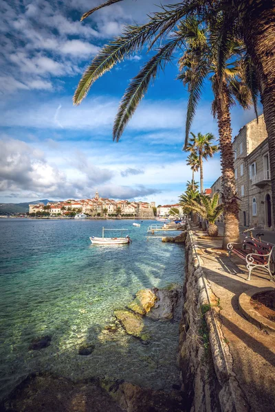 Vista da cidade velha de Korcula — Fotografia de Stock