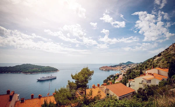 Dubrovnik stadsbilden panorama — Stockfoto