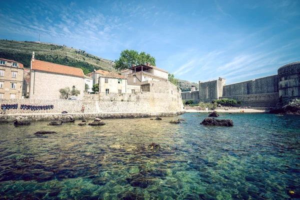 Vista de la costa de Dubrovnik . — Foto de Stock