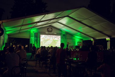 Fan destek bölgesi Euro 2016 yılında Saraybosna, Bosna sırasında