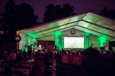 Fan destek bölgesi Euro 2016 yılında Saraybosna, Bosna sırasında
