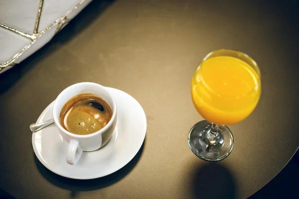 Coffee and orange juice — Stock Photo, Image