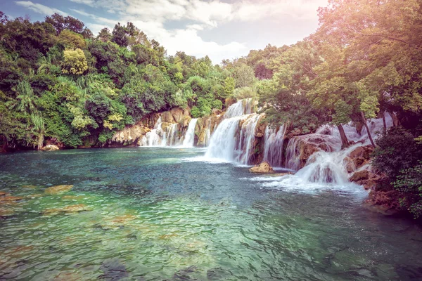 Krka river waterfall — Stock Photo, Image