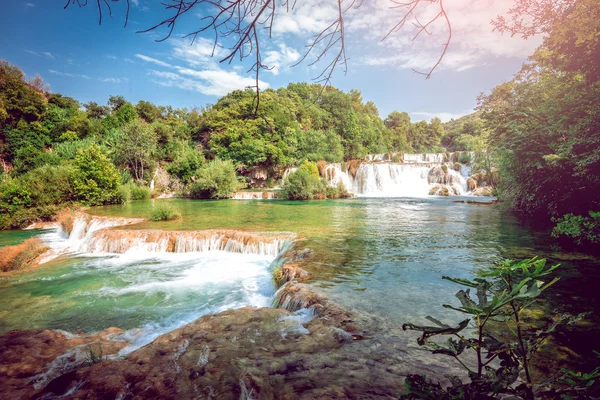 Waterfalls on Krka river — Stock Photo, Image