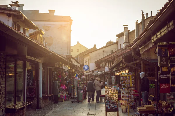 La vida callejera en Sarajevo, Bosnia — Foto de Stock