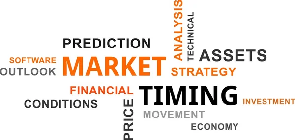 Word cloud - market timing — Stock Vector