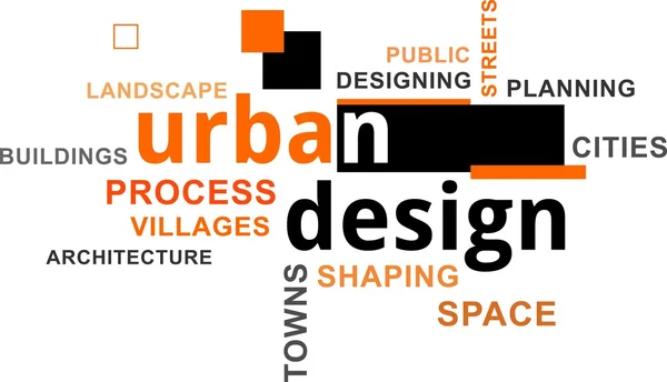 Palabra nube - diseño urbano — Archivo Imágenes Vectoriales